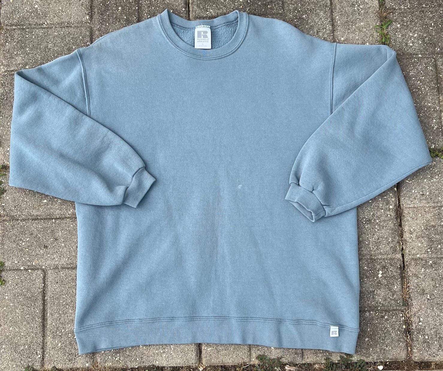 Vintage 90s Russell Athletic Teal Blank Crewneck - Etsy