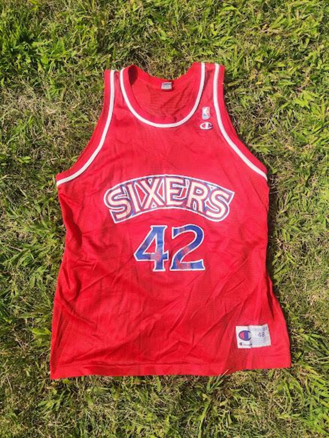 Vintage 90s Jerry Stackhouse Champions Sixers Jersey Etsy