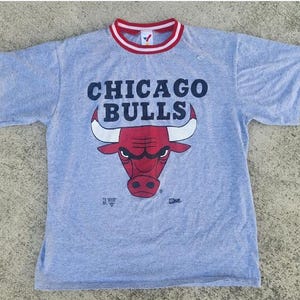 Chicago Bulls-T-shirt uit de jaren 90 van Salem Sportswear
