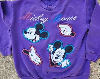 Vintage Micky Maus Rundhalsausschnitt
