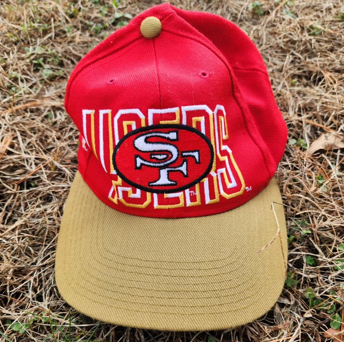 Vintage San Francisco 49ers Forty Niners Red Snapback Football Hat