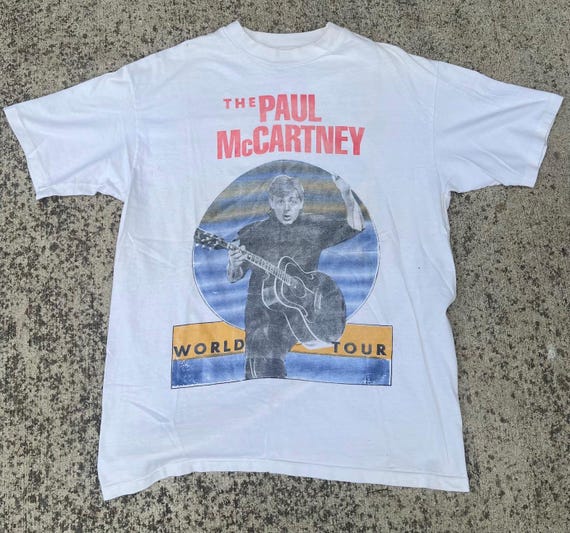Vintage '89/'90 Paul Mccartney World Tour Tee - Etsy