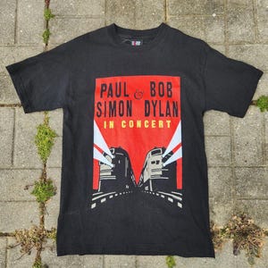 Vintage Paul Simon & Bob Dylan Concert Tee