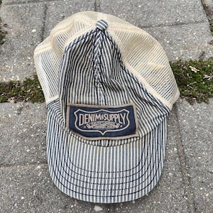 帽子 POLO SPORT RALPH LAUREN DENIM CAP 90s 00 Vintage 90s Polo Ralph Lauren Chambray Denim Hat Cap RL Pony