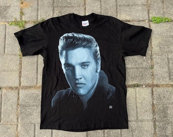 ヴィンテージ ロック T シャツ - 「エルヴィス プレスリー」 L サイズ