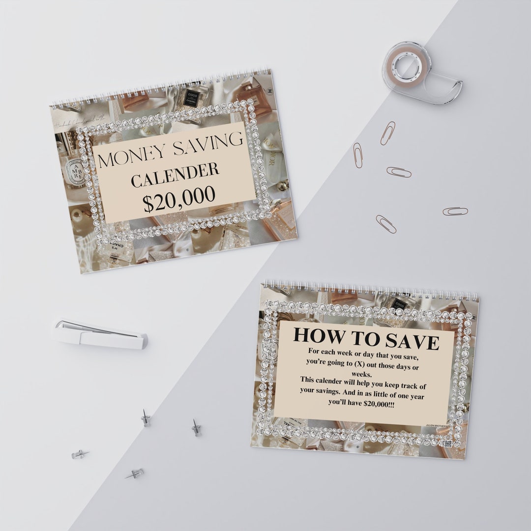 Savings Calendar 2024 Wall Calendars Etsy