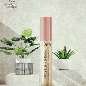 Vegan Eyelash & Eyebrow Growth Serum | Organic, Gentle and Safe Vitamins and Protein. Ultra growth for longer healthier conditioned lashes.