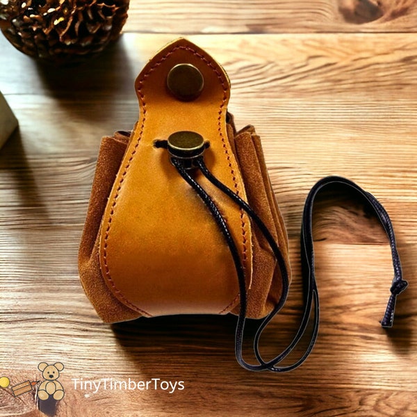 Foldable Dice Tray, Leather Dice Bag and Tray, Collapsible Leather Rolling Tray, DND Dice Bag, RPG Accessory, Anniversary Gift, Father's Day