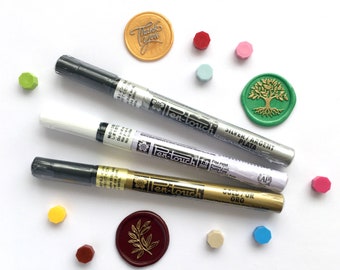 Wax Seal Highlighter Sakura Pen Gold Silver White Sealing Wax Marker