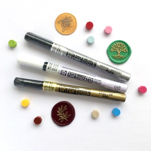 Wax Seal Highlighter Sakura Pen Gold Silver White Sealing Wax Marker