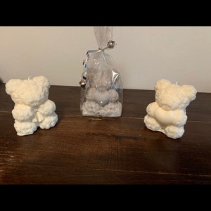 Candle Heart Bear & Bear with Bow