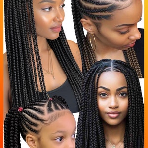 African Hair braiding poster, braids poster, Hair poster, Large 24 by 36 Prints for Braiding Shops and Beauty Salons Poster17