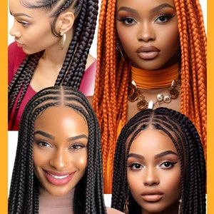 Braids Posters, african hair braiding poster for salon, Large 24 by 36 Prints for Braiding Shops and Beauty Salons Poster37