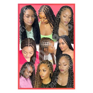 Hair Braiding poster, African Hair Braiding Poster, Poster for African hair braiding shop, Poster for Hair shop Large 24 by 36 Elad-poster25