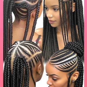 African Hair braiding poster, braids poster, Hair poster, Large 24 by 36 Prints for Braiding Shops and Beauty Salons Poster34