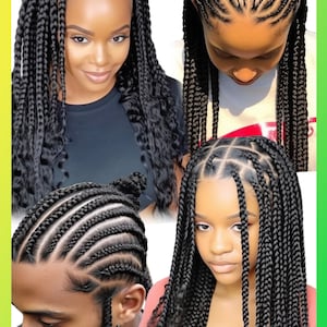 braids poster, African Hair braiding poster, braids poster, Hair poster Large 24 by 36 Prints for Braiding Shops and Beauty Salons Poster29