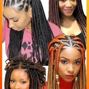 Hair braiding poster ,african braids poster Collection, Large 24 by 36 Prints for Braiding Shops and Beauty Salons Poster16