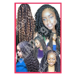 Hair Braiding poster, African Hair Braiding Poster, Poster for African hair braiding shop, Poster for Hair shop Large 24 by 36 Elad-poster13