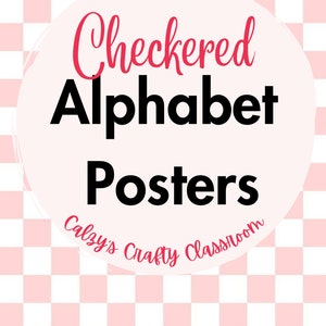 Pastel Checkered Alphabet Posters