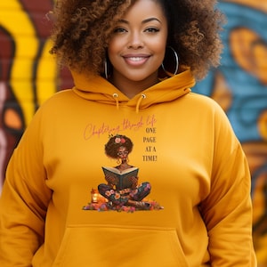 Science of Reading, Hoodie, Black Woman Shirt, Melanin Sweatshirt, Reading Shirt, Librarian gift, English major, Black Owned, Black girl art