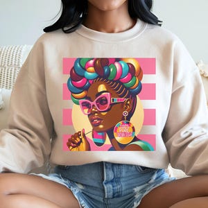 Pure Brown Sugar Black Girl Magic Melanin Sweatshirt, Black Owned Shops, Black Queen Woman Sweater, Black Girl Crewneck Gift, Black History