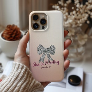 Christian Phone Case, Bible Verse Phone Case for iPhone 16 15 Pro Max, 14 Plus, 13, Google Pixel, Samsung Religious Christian Gift for her
