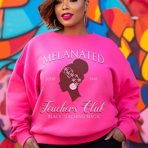 Chemise noire de professeur, sweat-shirt noir appartenant à des boutiques, chemise Black History mélanine, excellence noire, art femme noire, cadeau magique fille noire