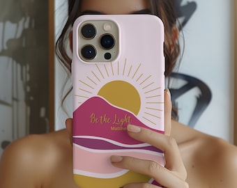 Christian Phone Case: "Be the Light" Bible Verse, iPhone & Samsung