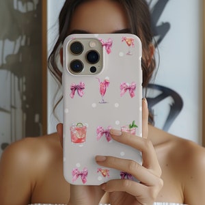 Coquette Martini Collage Phone Case, Cocktail Phone Case, Y2K Aesthetic, iPhone 15 14 13 12 11 Pro Max 8 Plus X, Samsung Galaxy Ultra, Pixel
