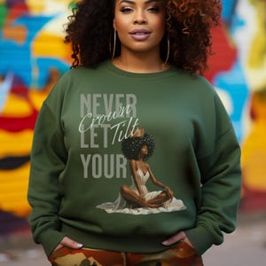 Melanin Shirt, African American Sweatshirt, Black Woman Sweatshirt, Black Girl Sweatshirt Gift,Black History, Black Owned Shops, Brown Sugar