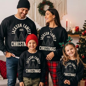 Custom Family Christmas Sweatshirt, Matching Xmas Crewneck, Personalized Name Shirt, Holiday Trip
