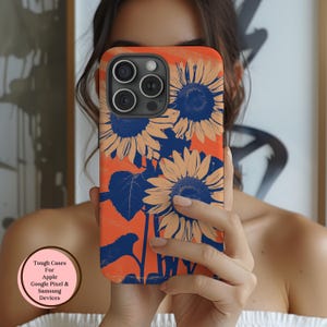Sunflower Yellow Floral Phone Case Aesthetic Trendy Flowery Cottage Core Wildflower Cover for iPhone 16 15 14 Galaxy S 24 23 22 Pixel 8 7 6