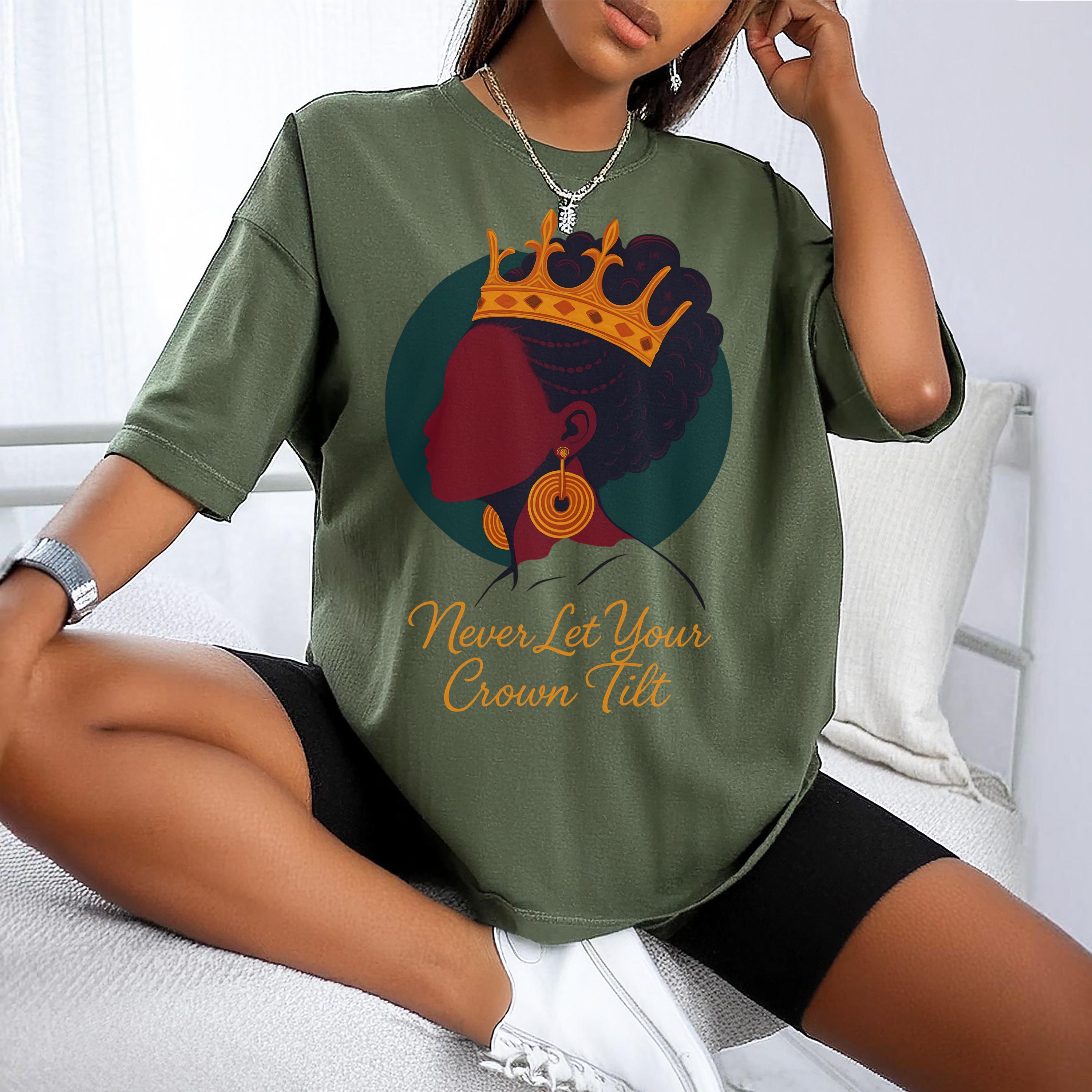 Camiseta de Reina Negra, colores cómodos, desgastada, azúcar
