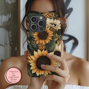 Sunflower Yellow Floral Phone Case Aesthetic Trendy Flowery Cottage Core Wildflower Cover for iPhone 16 15 14 Galaxy S 24 23 22 Pixel 8 7 6