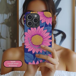 Sunflower Christian Phone Case, Bible Jesus Tough Phone Cover for iPhone 16 15 14 Plus Pro Max, Samsung, Pixel Religious Christian Gift