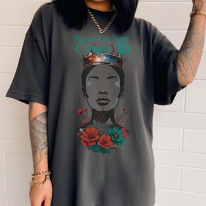 Black Owned Shops Black Queen Tshirt Comfort Colors Distressed Pure Brown Sugar Black Girl Magic Melanin Shirt Crewneck Gift, Black History