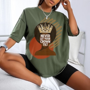 Black Owned Shops Black Queen Tshirt Comfort Colors Distressed Pure Brown Sugar Black Girl Magic Melanin Shirt Crewneck Gift, Black History