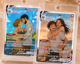 Couple pokemon card anniversary gift for husband personalized Pokémon card for husband from photo