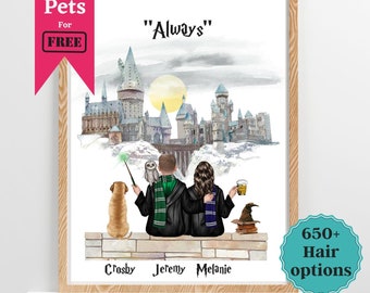 Custom Wizard Pottery Gifts For Women Personalized Potter Family Gift For Girl Christmas Gifts Wizard Fans Magic School Customised Print