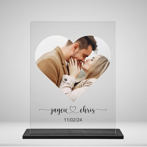 Personalized couple gift for women custom couple photo gift personalized Acrylic photo for boyfriend Unique gift for Valentines day