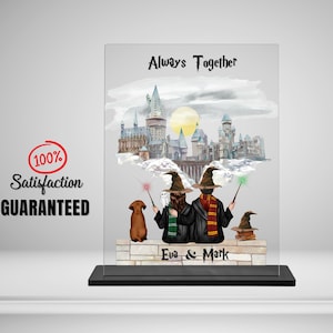 Custom Couples Gift for Her Wizard Print Magic School Portrait Gift For Family Gift For Friends Personalised Couple Print Gift For Women