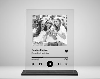 Cadeaux personnalisés pour meilleur ami, cadeaux d'anniversaire pour lui, sa chanson personnalisée, plaque de couverture d'album personnalisée, cadeaux pour petite amie, cadeaux bff