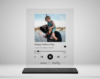 Personalised song plaque custom birthday gift for Fathers Day gift for mom and dad anniversary gift custom picture Spotify music plaque