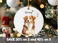 Pet Watercolor Christmas Ornament Using Pet's Photo and name dog Ornament Christmas Dog Ornament Personalized Dog memorial keepsake Ornament product logo