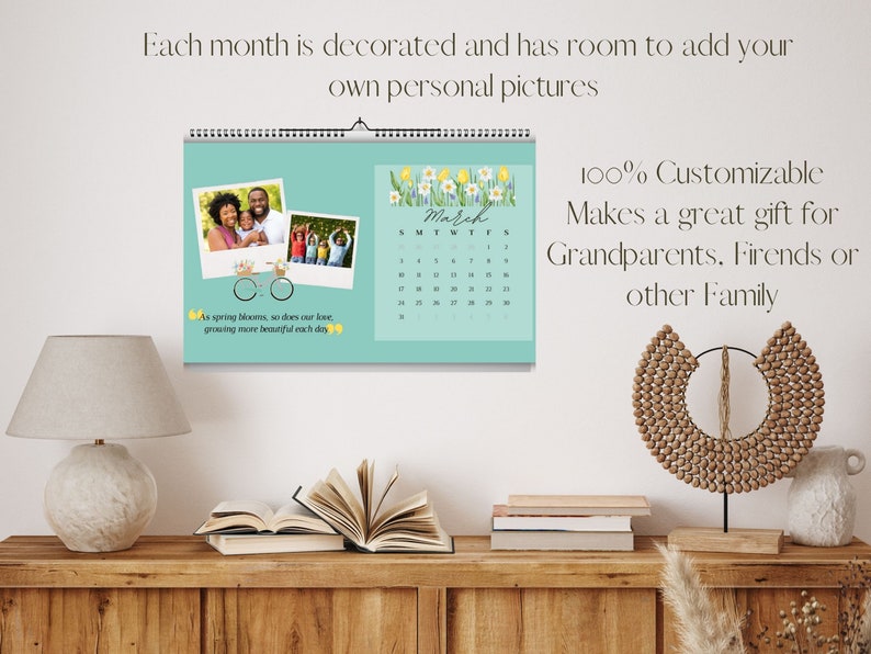 Printable Calendar/printable Family Calendar/2024 Etsy