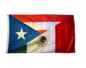 Puerto Rican and Mexico Flag