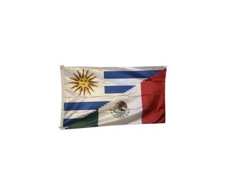 Uruguay and Mexico Flag - Bandera de Puerto Rico y Mexico