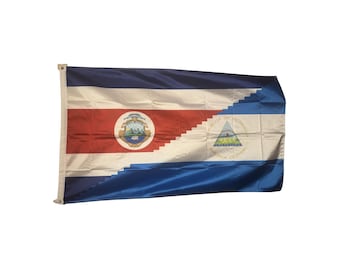 Costa Rica and Nicaragua Flag - Bandera de Costa Rica y Nicaragua