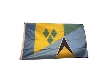 St Lucia and Saint Vincent and the Grenadines Flag - Bandera de St Lucia y Saint Vincent and the Grenadines