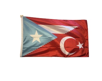Turkey and light blue Puerto Rico Flag - Bandera de Turkey y  azul celeste Puerto Rico